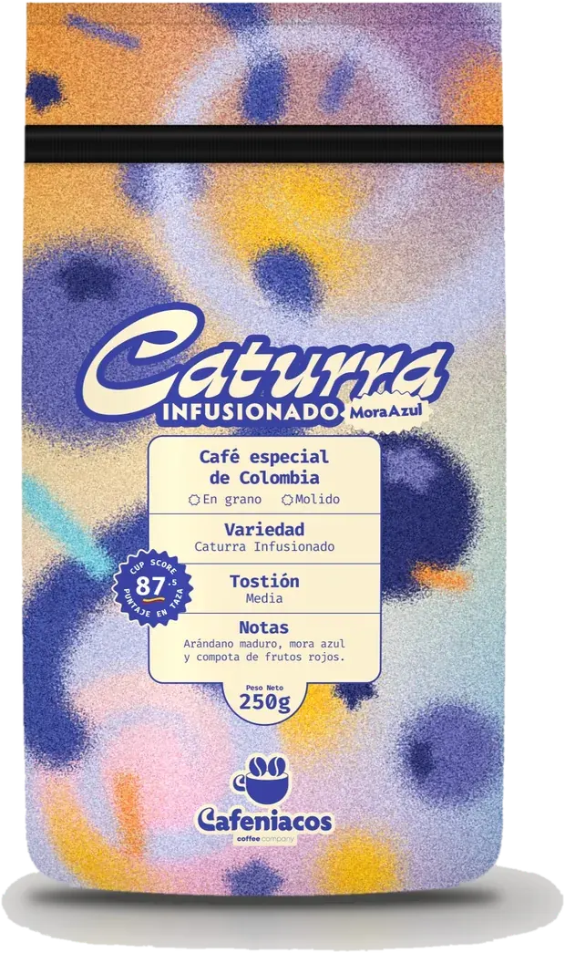 Bolsa de café Caturra Mora Azul